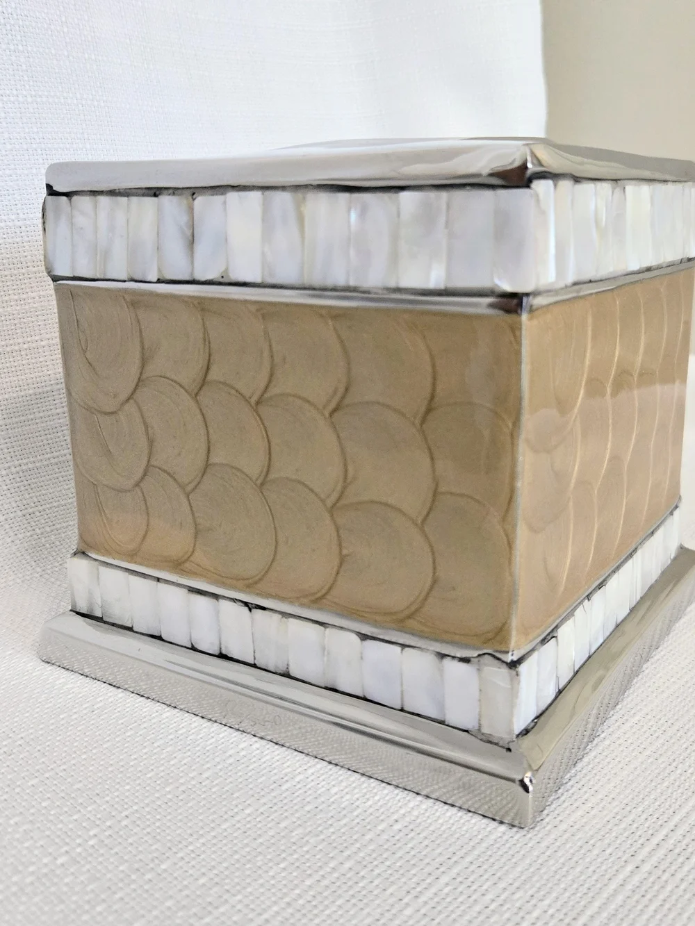 Julia Knight Tissue Box Cover Mother Of Pearl Sand Design 5